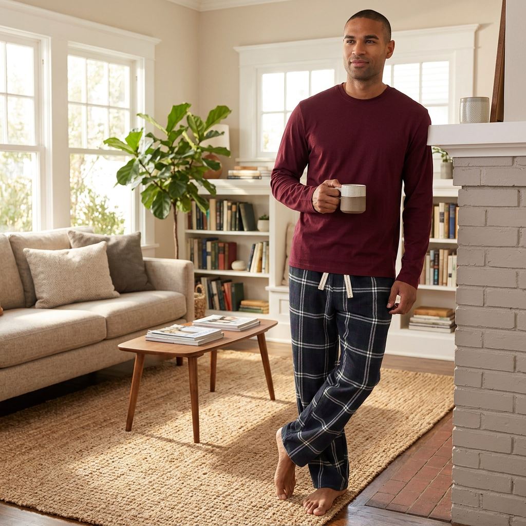 Cargo Bay Mens Flannel Lounge Set
