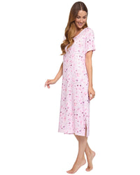 La Marquise Womens 'Floral Reflections' Short Sleeve Nightie