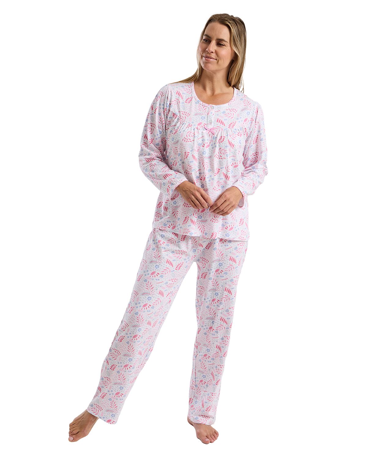 Marlon Womens Fun Floral Long Sleeve Pyjamas