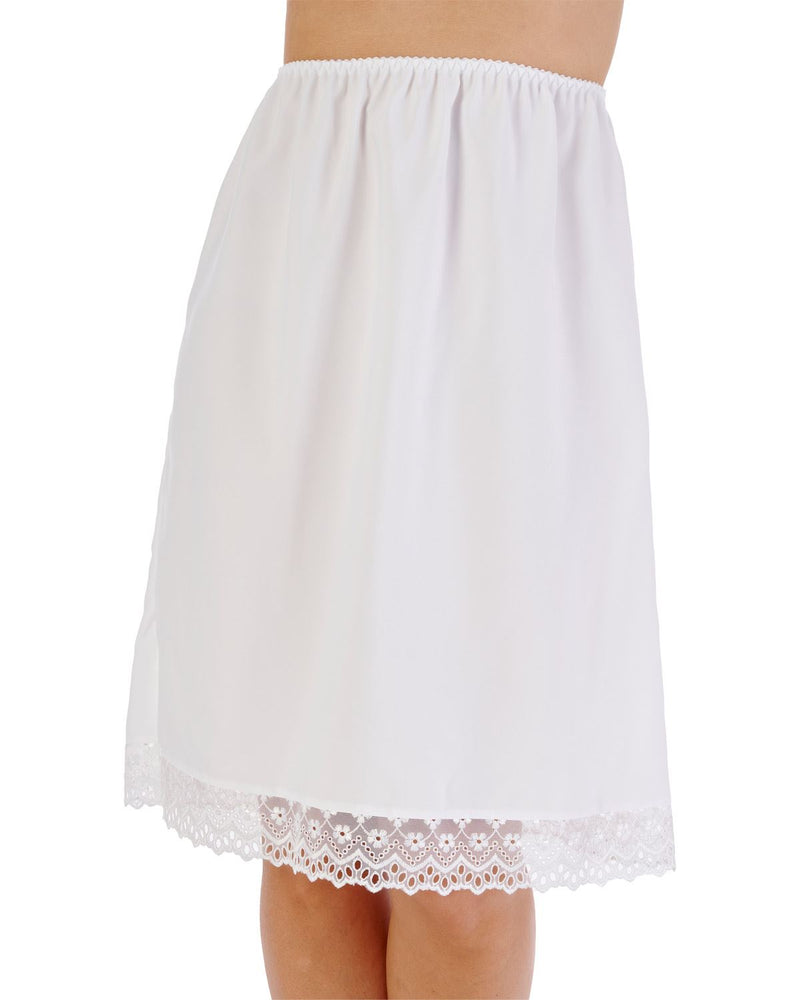 Slenderella Womens  23" Waistslip With Floral Lace Hem and Vent