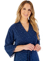 Gaspe by Slenderella Womens Supersoft Star Print 42" Kimono Wrap