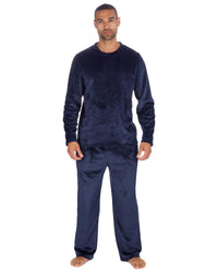 Cargo Bay Mens Polished Fleece Plain Pyjama Set