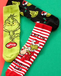 6 Pairs Grinch Christmas Socks