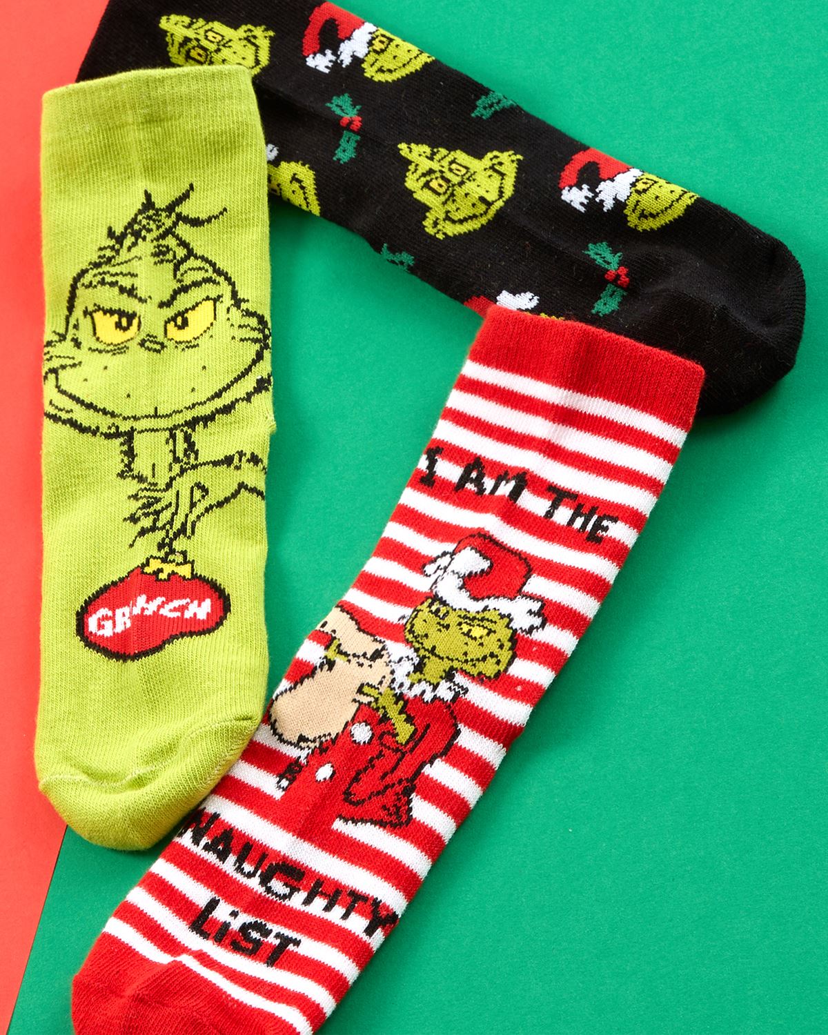 6 Pairs Grinch Christmas Socks