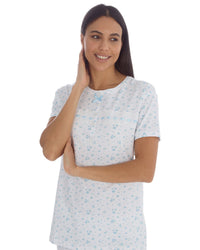 Cottonique Womens Cotton Floral Pyjama Set
