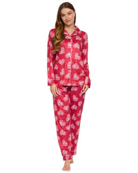La Marquise Womens 'Cosy Wonders' Button Pyjamas