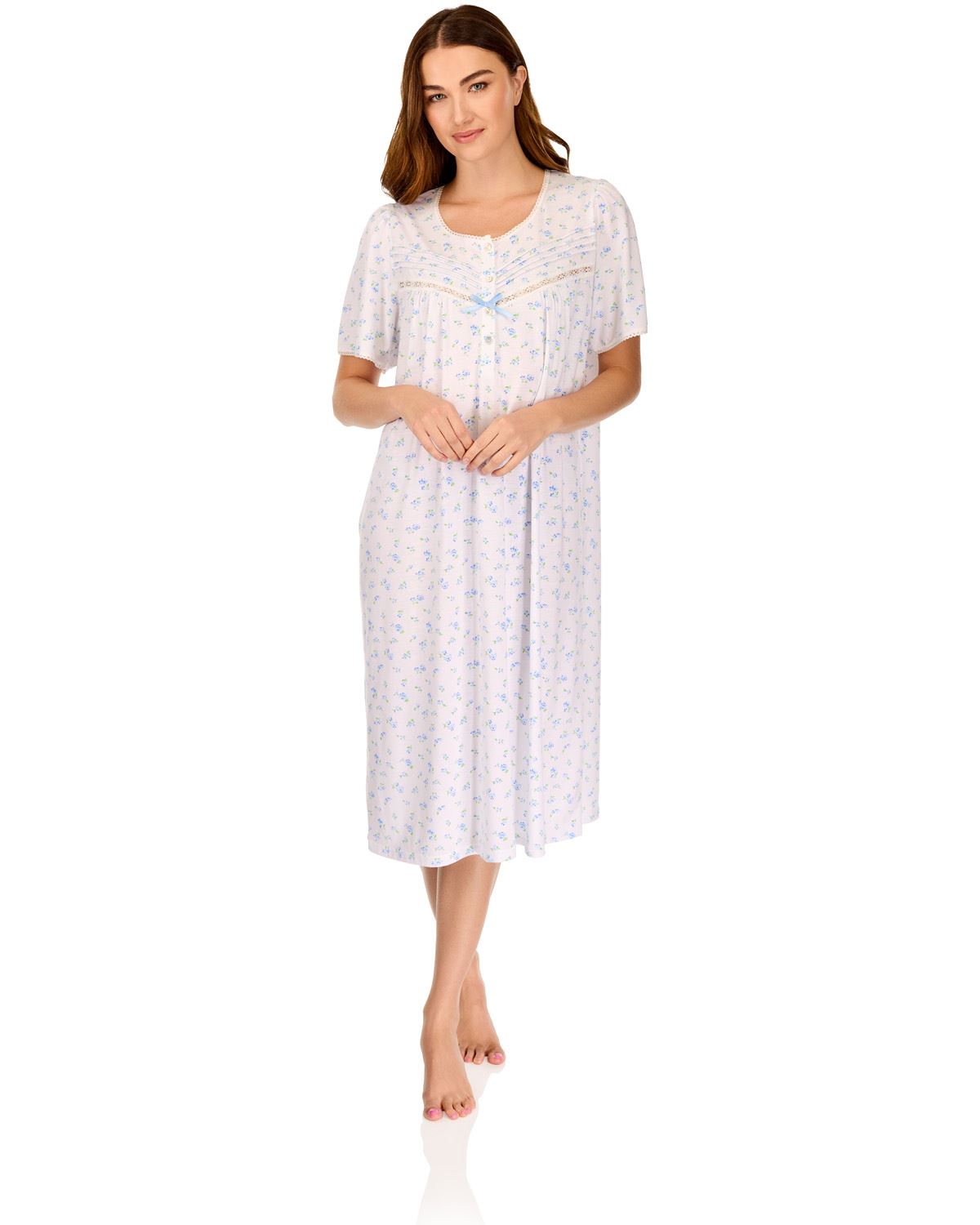 La Marquise Womens 'Vintage Blossoms' Short Sleeve Nightie