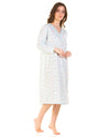 La Marquise Womens Pleated Susan Long Sleeve Nightie