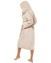 Womens Polished Fleece Cuff Detail Dressing Gown