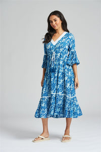 South Dress Womens Frilly Cotton Summer Dress