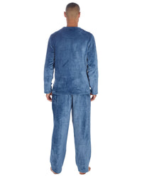 Cargo Bay Mens Polished Fleece Plain Pyjama Set