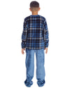 Cargo Bay Boys Polished Fleece Check Pyjamas