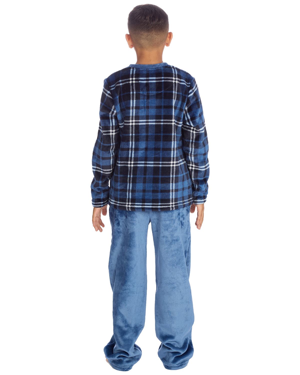 Cargo Bay Boys Polished Fleece Check Pyjamas