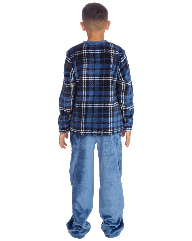 Cargo Bay Boys Polished Fleece Check Pyjamas
