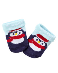 Festive Socks 3 Pairs Baby Xmas Cotton Rich Socks In Bag