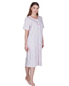 La Marquise Womens Flower Leaf Jersey Short Sleeve Nightie