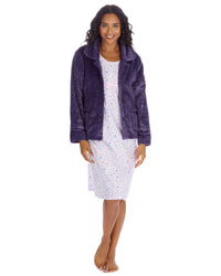 Ladies Embossed Button Bed Jacket