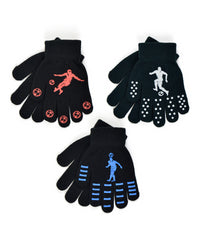 Bertie & Bo Childrens 3 Pack Patterned Gripper Gloves