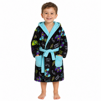 Boys Black Gaming Dressing Gown
