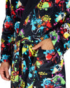Huggable Mens Hooded Fleece Gamer Dressing Gown