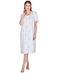 La Marquise Womens 'Floral Breeze' Short Sleeve Nightie