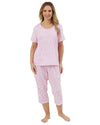 Marlon Womens Floral Jersey Cropped Pyjamas