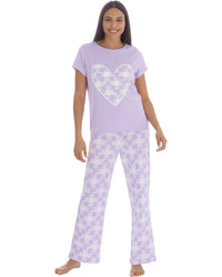 Forever Dreaming Womens Short Sleeve Tee & Long Cotton Pyjamas