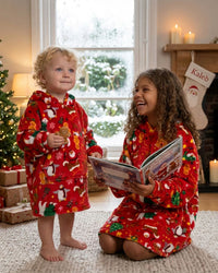 Huggable Kids Christmas Print Oversized Hoodie