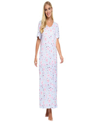 La Marquise Womens 'Floral Reflections' Short Sleeve Nightie