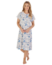 Slenderella Womens Sketch Floral Jersey Cotton Nightie