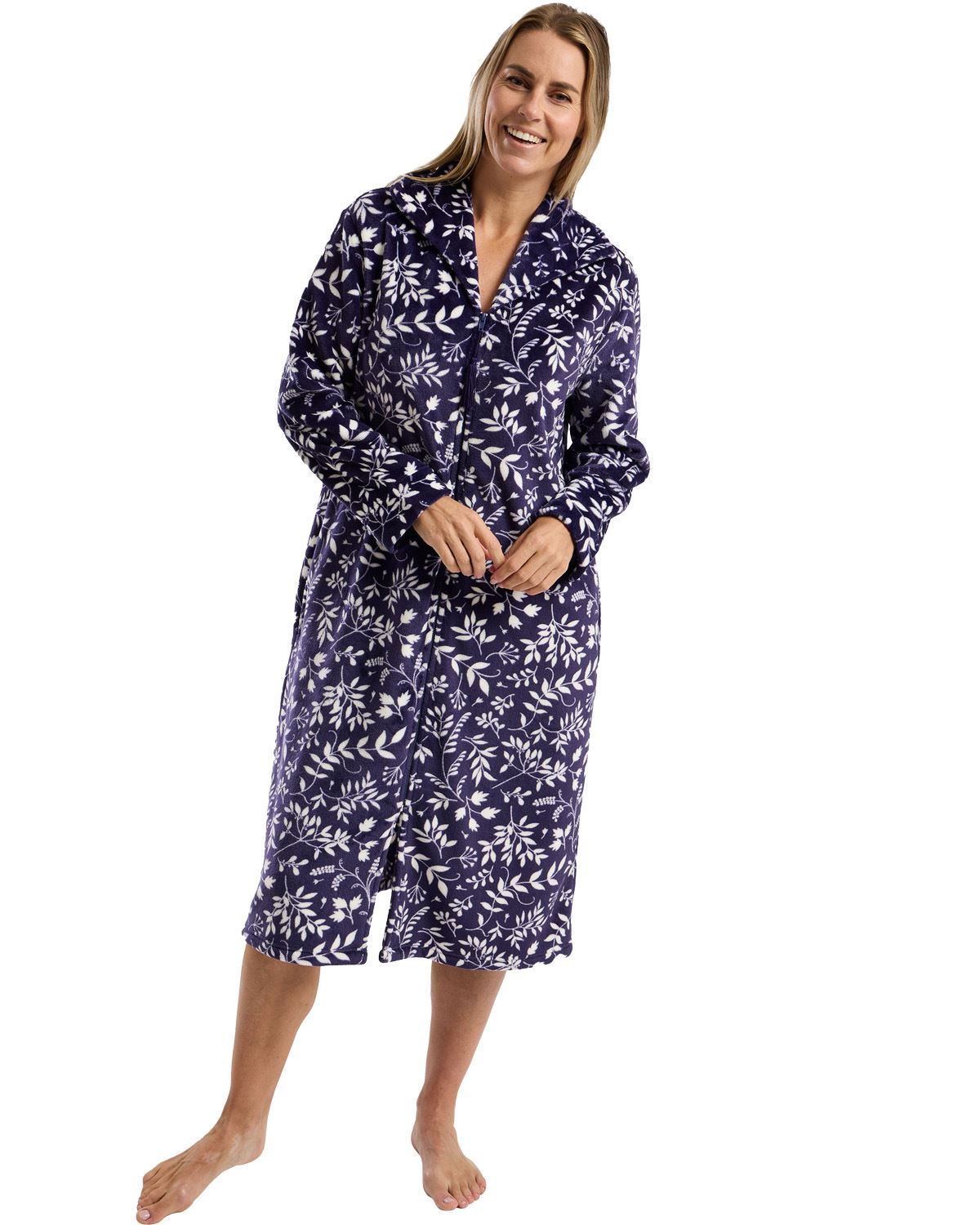 Marlon Womens Claudette Zip Robe