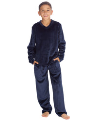 Cargo Bay Boys Polished Fleece Plain Pyjamas