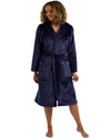 Indigo Sky Womens Fleece Hooded Robe