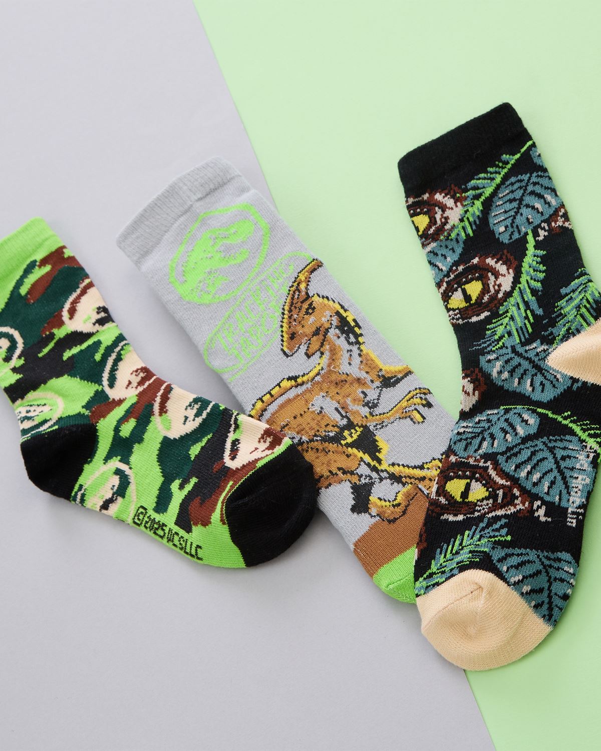 Boys Jurassic World 3 Pack Socks