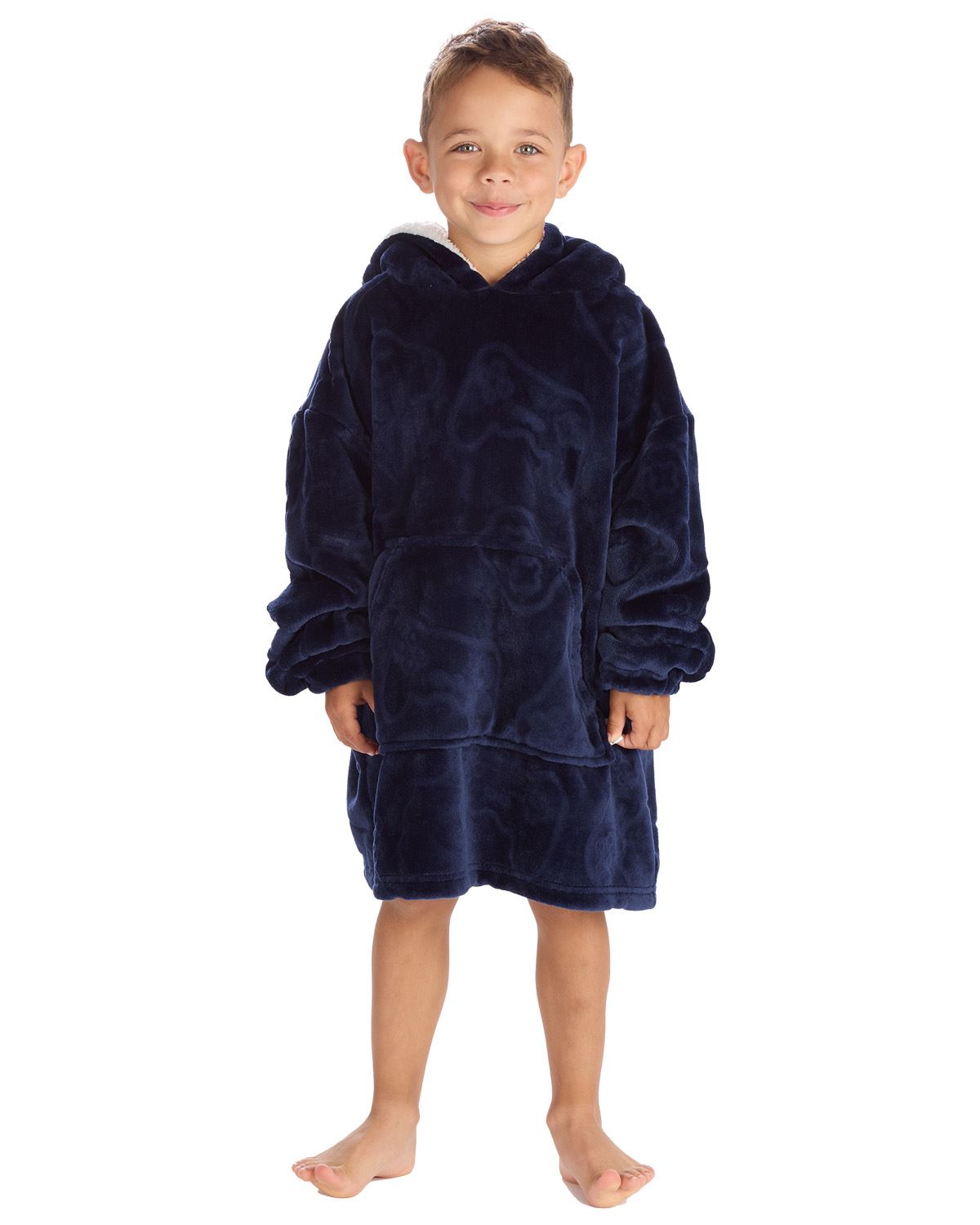 Huggable Kids Embossed Gamer Oversized Hoodie