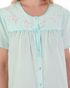 Slenderella Womens Polycotton Button Short Sleeve Nightie