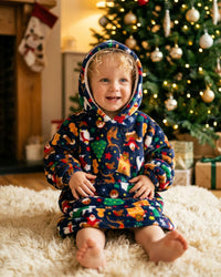Huggable Kids Christmas Print Oversized Hoodie