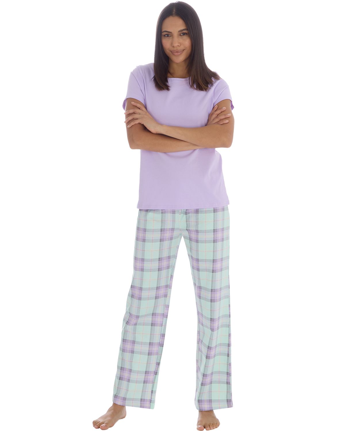 Forever Dreaming Womens Short Sleeve Tee & Long Cotton Pyjamas