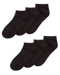 6 Pack Kids Bamboo Trainer Socks