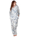La Marquise Womens 'Blue Leopard' Supersoft Lounge Pyjamas
