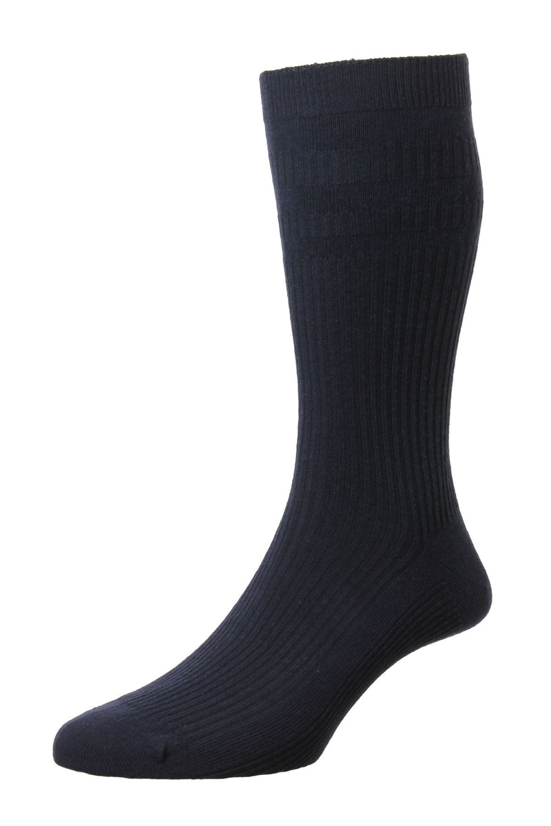 HJ Hall Mens Cotton Extra-Wide Softop Socks - 1 Pair
