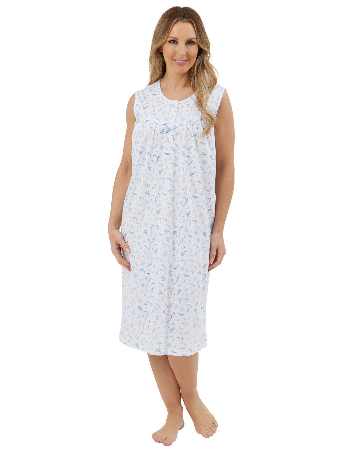 Marlon Womens Harvest Floral 42" Sleeveless Nightie
