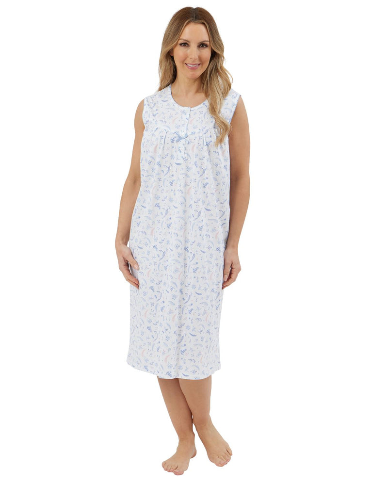 Marlon Womens Harvest Floral 42" Sleeveless Nightie