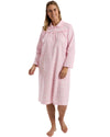Marlon Womens Pretty Floral Wincey 45" Long Sleeve Nightdress