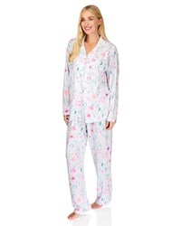 La Marquise Womens 'Watercolours' Long Sleeve Button Pyjamas