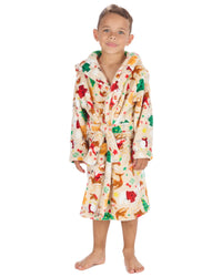 Huggable Kids Christmas Hooded Dressing Gown