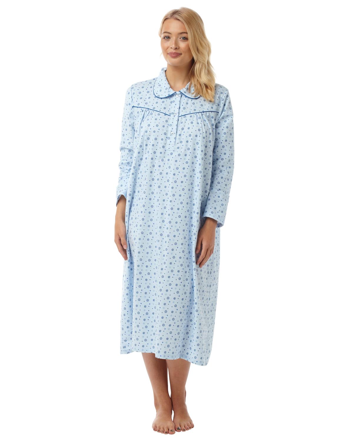 Lady Olga Womens Holly Winceyette Long Sleeve Nightie