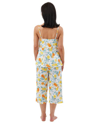 Indigo Sky Womens Lemon Fruit Cropped Pyjamas
