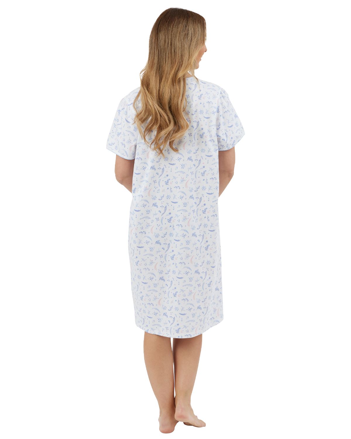 Marlon Womens Harvest Floral 40" Short Sleeve Nightie