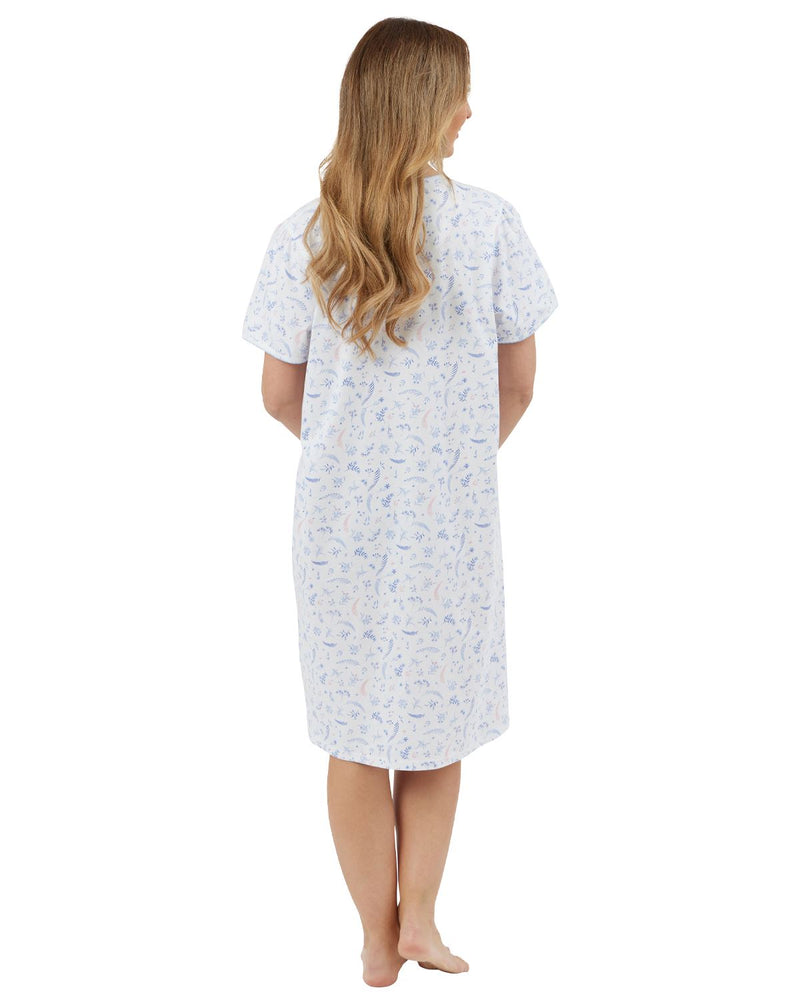 Marlon Womens Harvest Floral 40" Short Sleeve Nightie